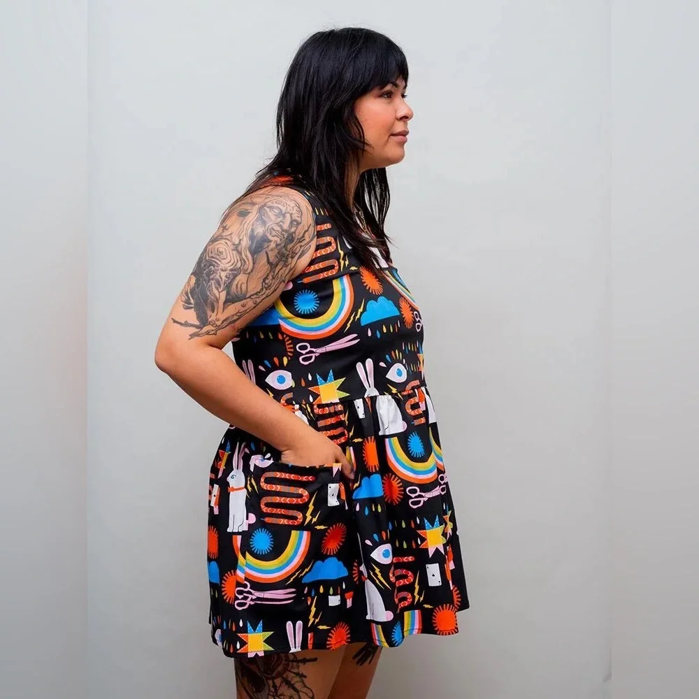 ISO In Search Of Nooworks Lisa Congdon Magic in Big Pockets Dress Size L or XL - Picture 2 of 2